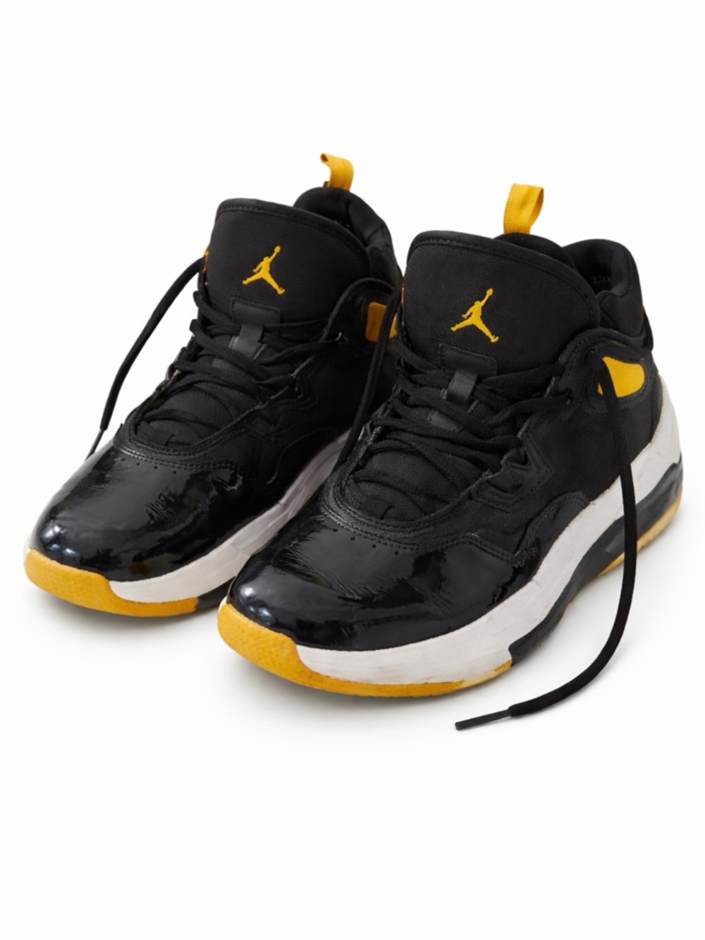 Nike Kids Black and Yellow Basketball Sneakers